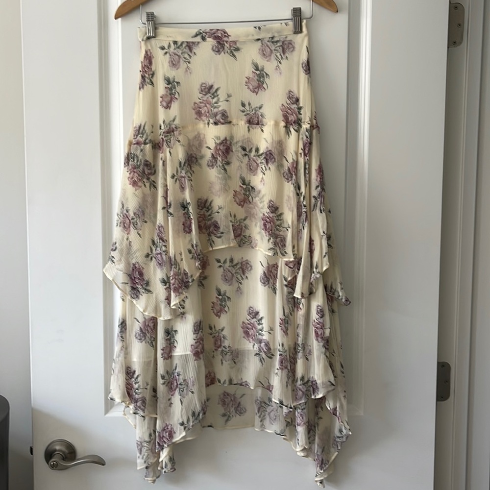 Alex Silk Skirt in Dream by LoveShackFancy